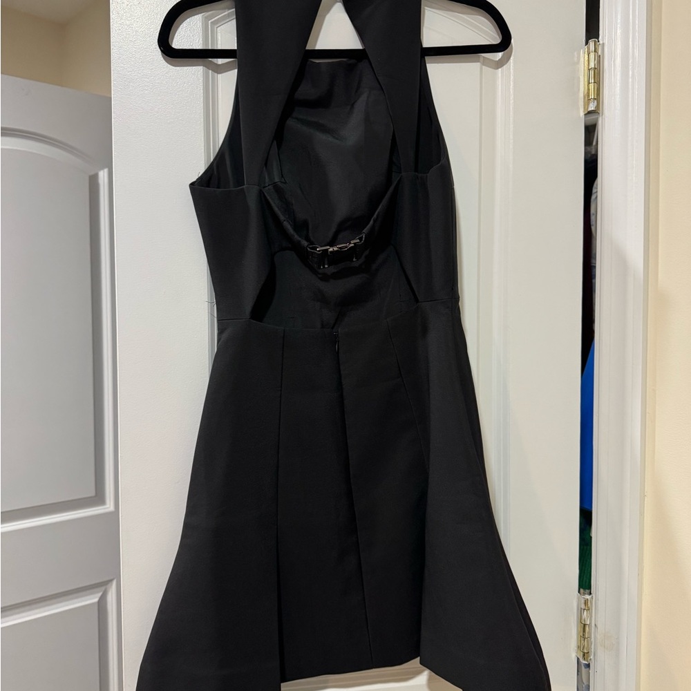 Finders Keepers Black Mini Dress Open Back with Buckle - Picture 5 of 8